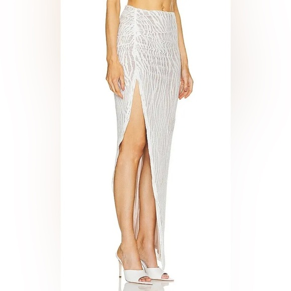 Michael Costello x REVOLVE Caroline Skirt in Ivory Size XXS - Picture 2 of 9